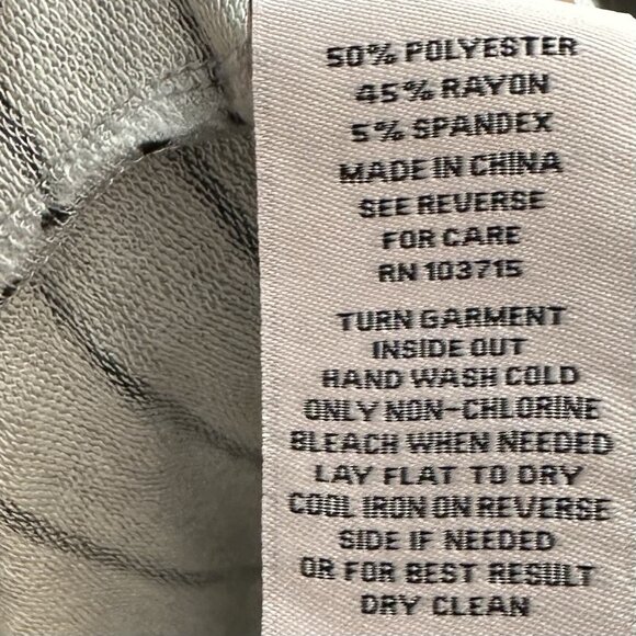 Nanette Lepore Heathered Gray Striped Tee - Picture 4 of 4